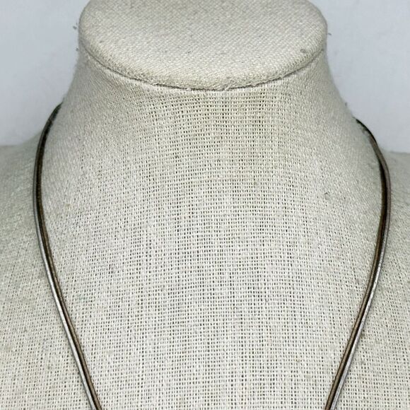 Chico's Double Strand Cord Square Striped Silver Tone Pendant ✨ - Picture 12 of 15